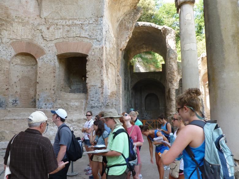 Students at Hadrian's Villa