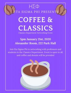 Coffee & Classics Eta Sigma Phi Flier