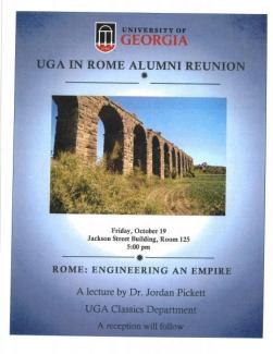 UGA in Rome Alumni Reunion Poster of aqueduct
