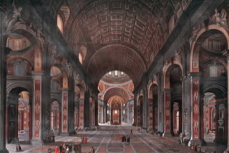 Painting by George Cooke Interior of St. Peter's: work located in the UGA Chapel